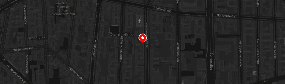 Karte des Güntzelkiez in Berlin mit dem Standort in der Nassauischen Straße 23